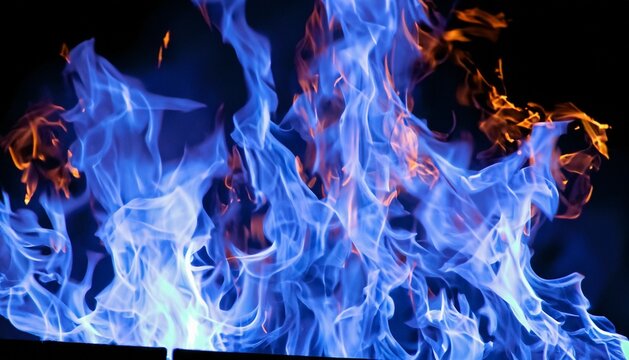 blue flame suitable as an abstract background or cover