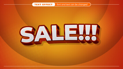 Naklejka premium Discount sale promotion, Vector editable text effect, typography
