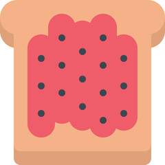 design vector image icons toast with jam