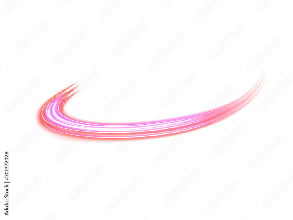 Poster luminous neon shape wave, abstract light effect png illustration. wavy glowing bright flowing curve 