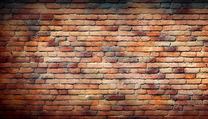 Fototapeta premium old red burnt brick wall suitable as background or cover