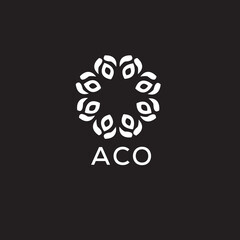 ACO Letter logo design template vector. ACO Business abstract connection vector logo. ACO icon circle logotype.
