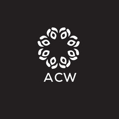ACW Letter logo design template vector. ACW Business abstract connection vector logo. ACW icon circle logotype.
