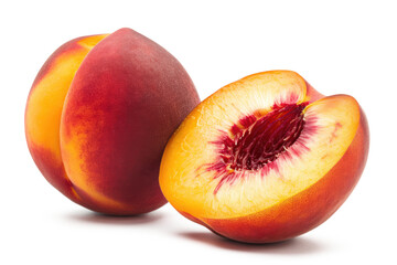peaches isolated on white or transparent png