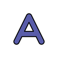 A icon design with white background stock illustration