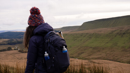 person with backpack