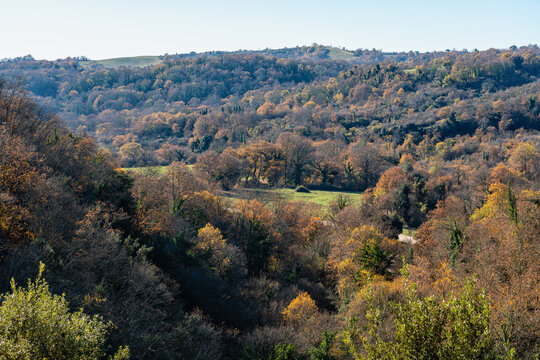 Beautiful scene in the Veio Regional Park, near Formello, Province of Rome, Lazio, Italy.