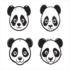 happy Cute Panda  vector design