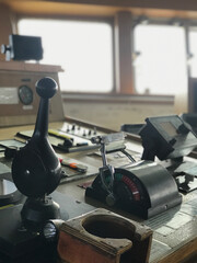 Engine controls of a ship