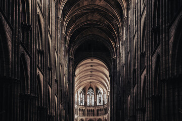 L'intérieur de la cathédrale de Rouen