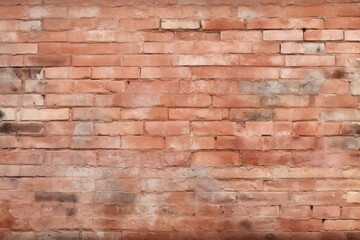 Obraz premium Peach fuzz color brick wall background in rural room, 