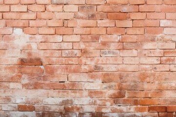Obraz premium Peach fuzz color brick wall background in rural room, 