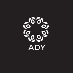 ADY Letter logo design template vector. ADY Business abstract connection vector logo. ADY icon circle logotype.
