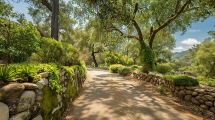 Fototapeta premium Private driveway to the house