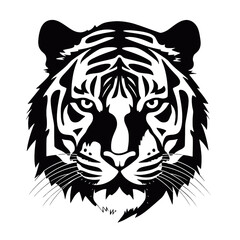 tiger head silhouette