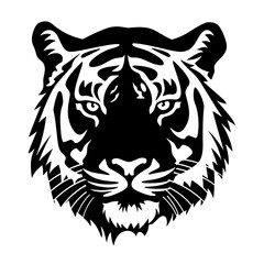 tiger head silhouette