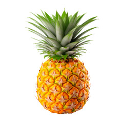 Pineapple, a Ripe, Fresh Fruit Food, Whole, Isolated on transparent background. AI generated. PNG