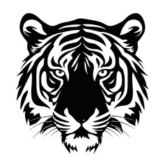 tiger head silhouette