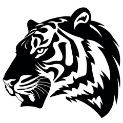 tiger head silhouette