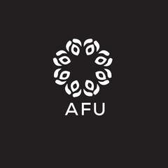 AFU Letter logo design template vector. AFU Business abstract connection vector logo. AFU icon circle logotype.
