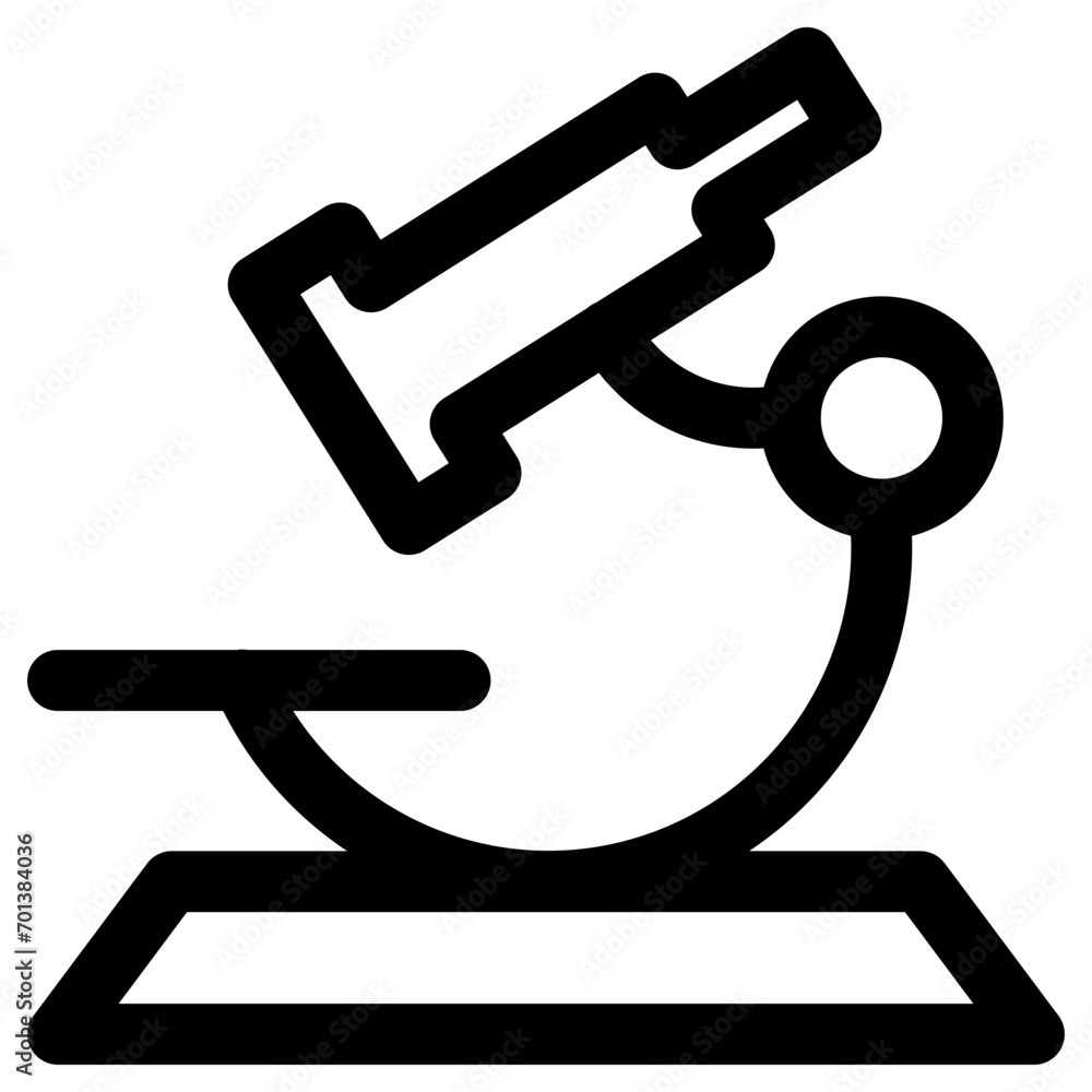 Poster Microscope icon in outline style. Simple observe vector illustration — pixel-perfect icon.