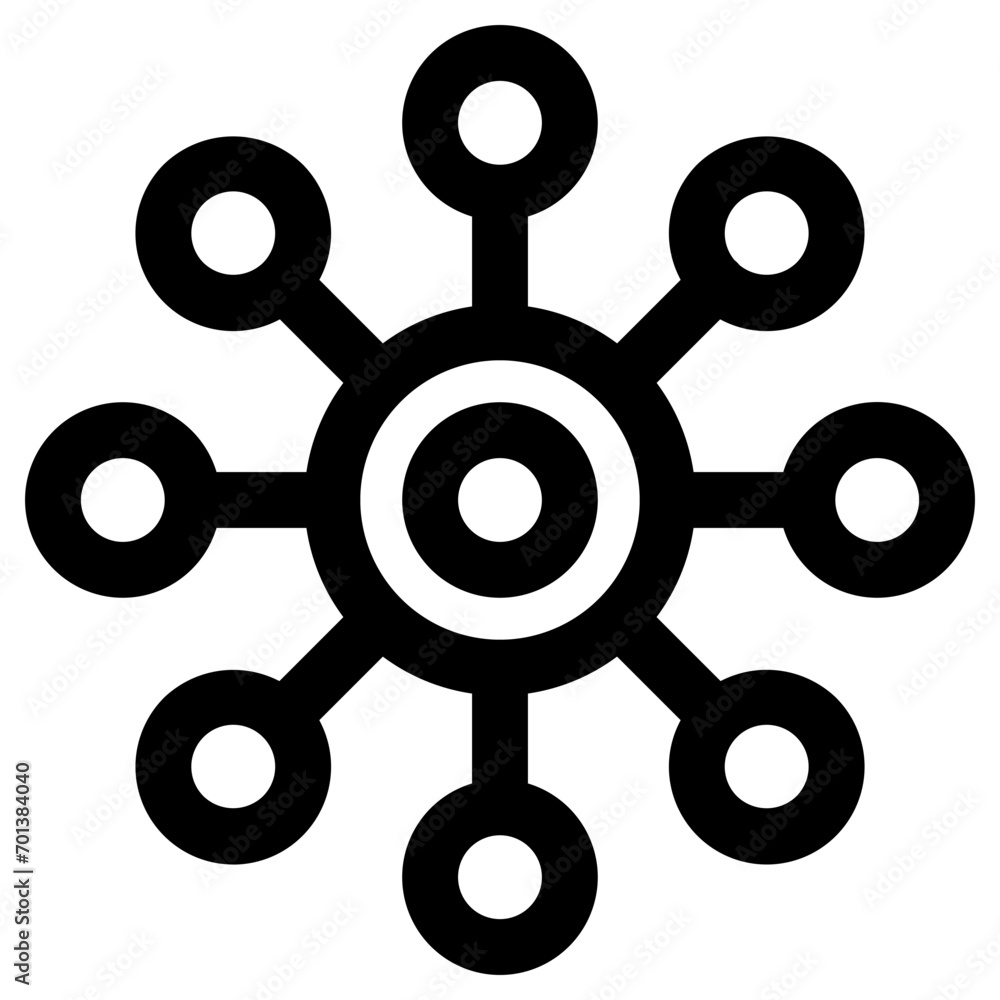 Poster particle icon in outline style. simple speck vector illustration — pixel-perfect icon.