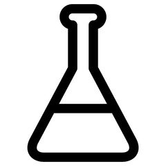 Tube lab icon in outline style. Simple research vector illustration — pixel-perfect icon.