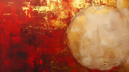 Red and gold texture paint background for 2024 Chinese lunar new year