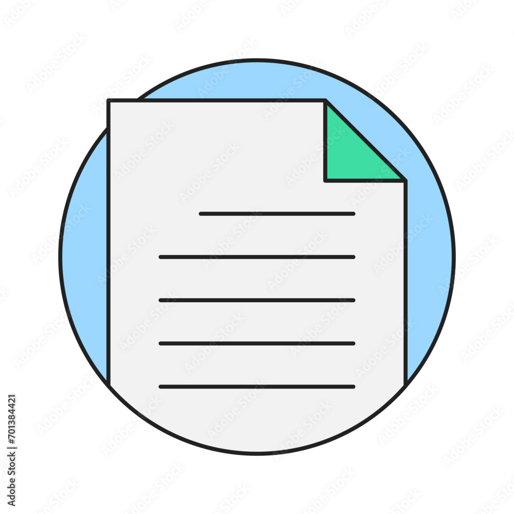 Poster file icon in colorful style. simple document vector illustration.