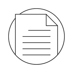 Document text icon in outline style. Simple file vector illustration — pixel-perfect icon.