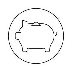 Piggy bank icon in outline style. Simple investment vector illustration — pixel-perfect icon.