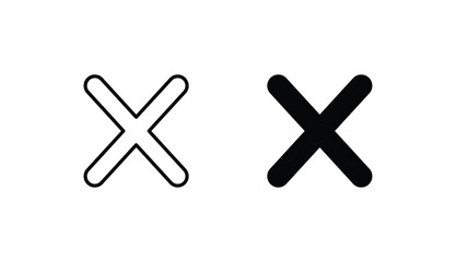 Obraz premium X icon design with white background stock illustration