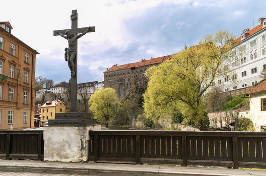 Villaggio medievale di Cesky Krumlov, Cechia, Boemia