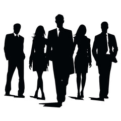 silhouettes of business people