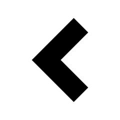 Obraz premium Chevron left icon in filled glyph style. Simple arrow symbol vector illustration — pixel-perfect icon.