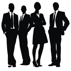 business people silhouettes