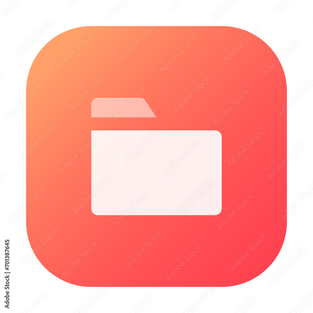 Poster folder icon in gradient colorful style. simple file organizer vector illustration — pixel-perfect ic
