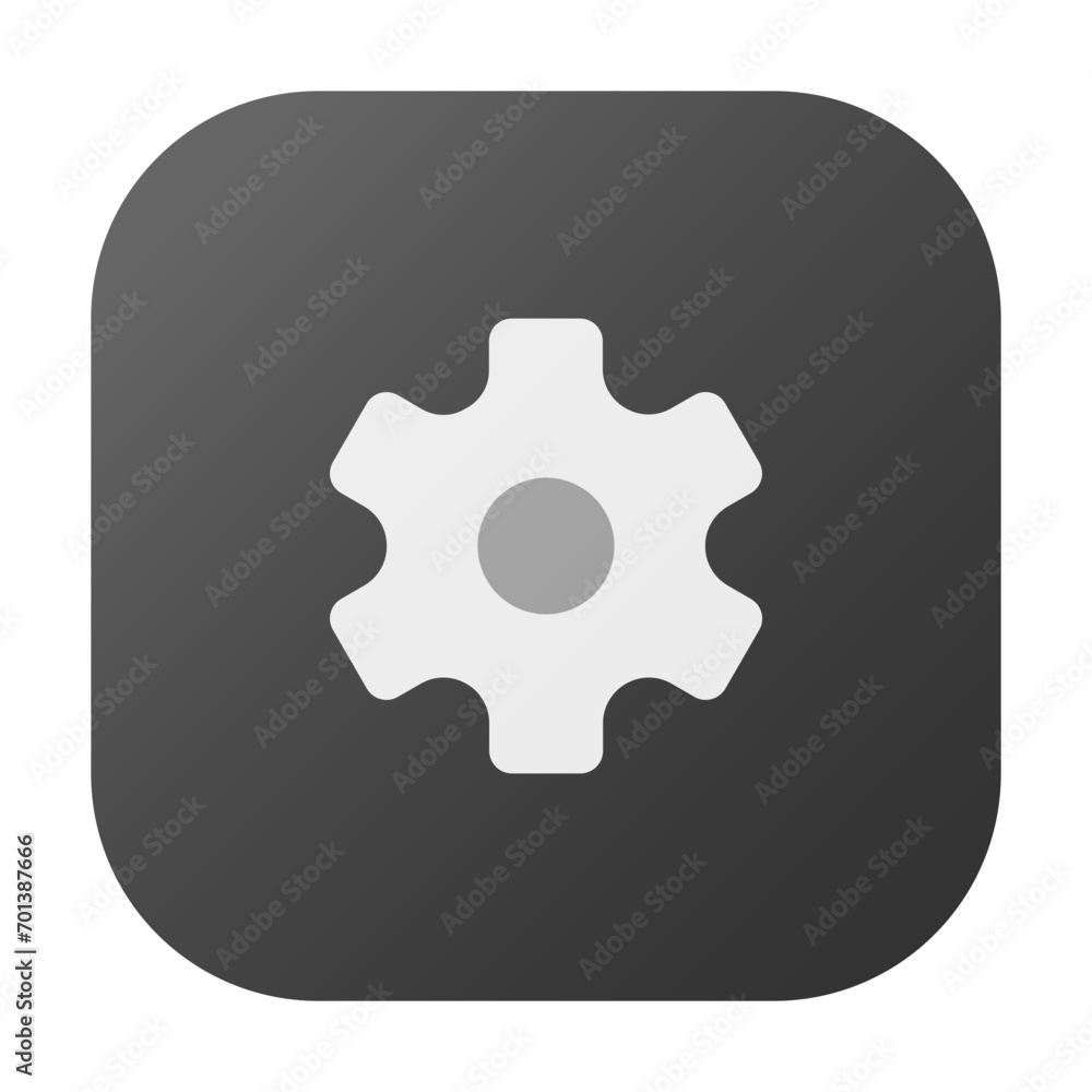Poster cog icon in gradient colorful style. simple settings vector illustration — pixel-perfect icon.