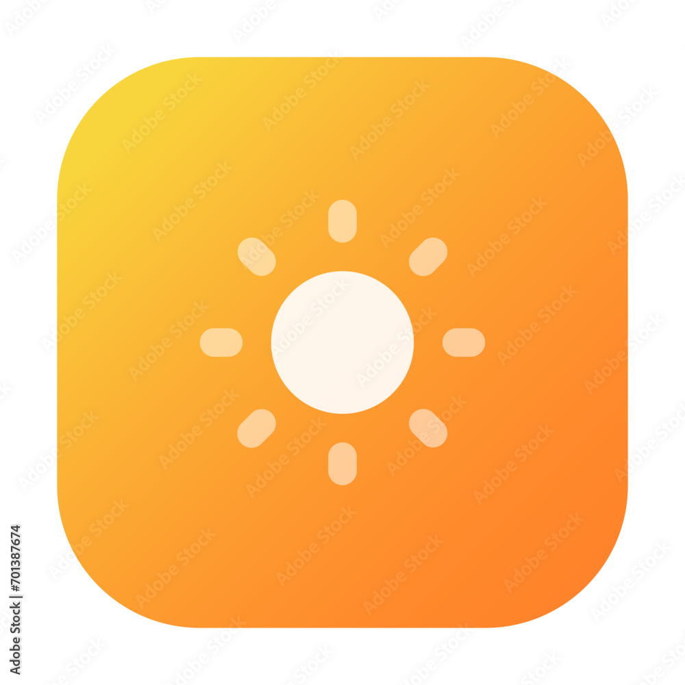 Poster sun icon in gradient colorful style. simple brightness vector illustration — pixel-perfect icon.