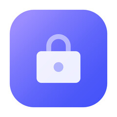 Lock icon in gradient colorful style. Simple padlock vector illustration — pixel-perfect icon.