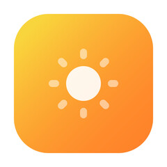 Fototapeta premium Sun icon in gradient colorful style. Simple brightness vector illustration — pixel-perfect icon.