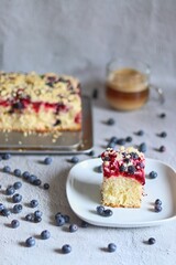 bluberries cake - drożdzowiec z borówkami