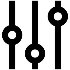 Slider icon in outline. Simple adjustment pictogram vector illustration — pixel-perfect icon.