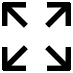 Scale arrow icon in outline. Simple direction pictogram vector illustration — pixel-perfect icon.