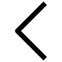 Chevron left icon in outline. Simple direction pictogram vector illustration — pixel-perfect icon.