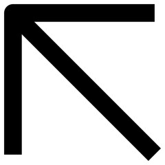 Upper left arrow icon in outline. Simple direction pictogram vector illustration &mdash; pixel-perfect icon.