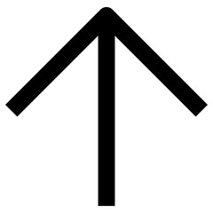 Arrow up icon in outline. Simple direction pictogram vector illustration — pixel-perfect icon.