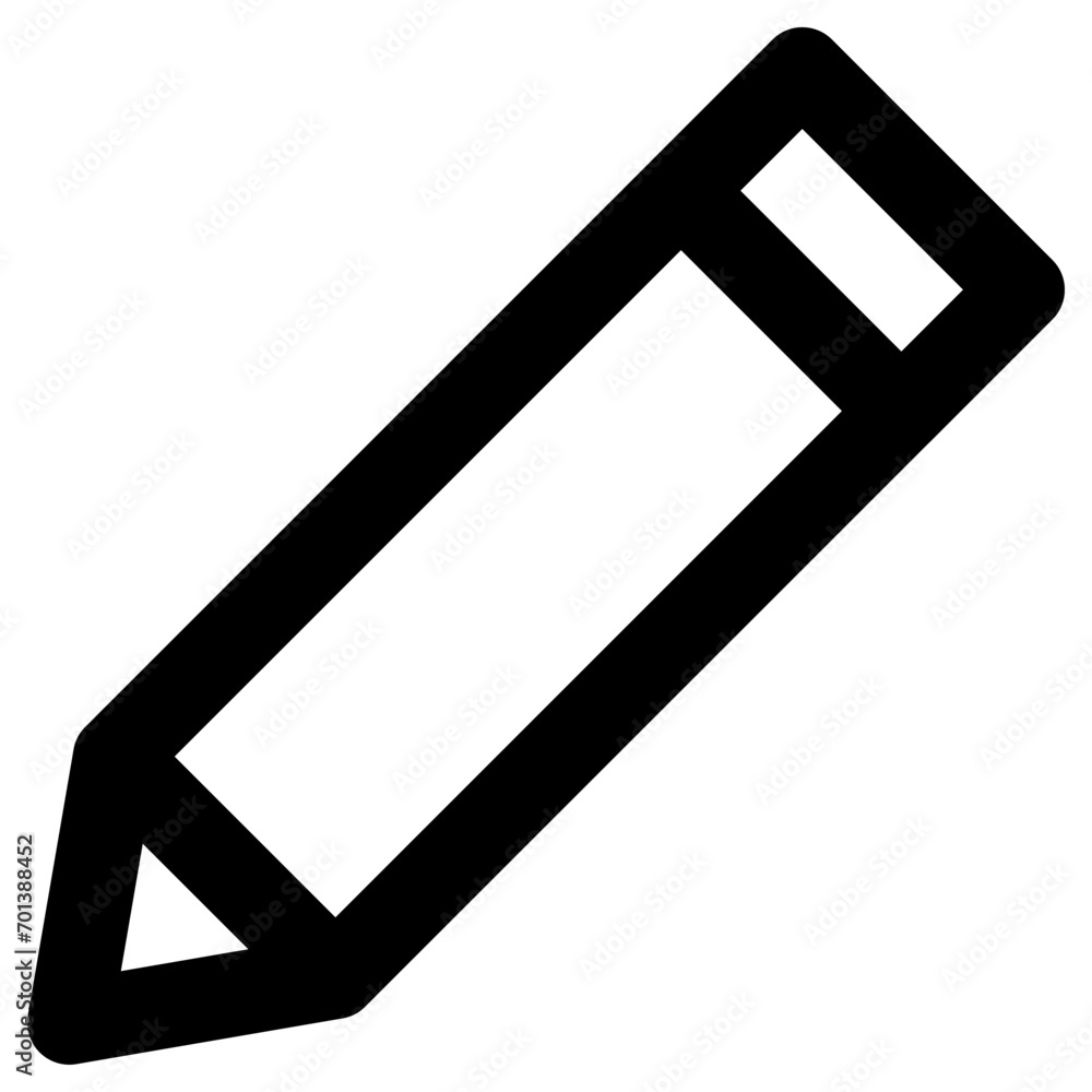 Poster pencil icon in outline. simple edit symbol vector — pixel-perfect icon.