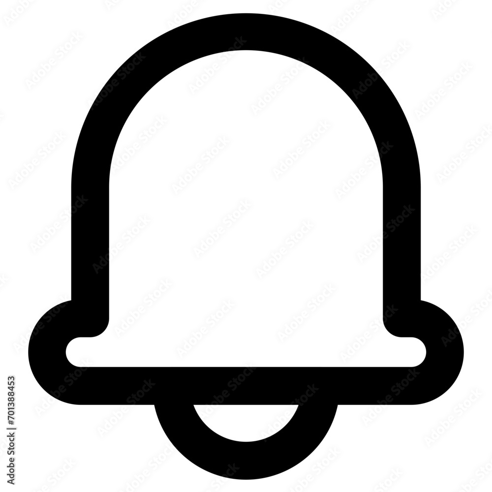 Poster bell icon in outline. simple notification symbol vector — pixel-perfect icon.