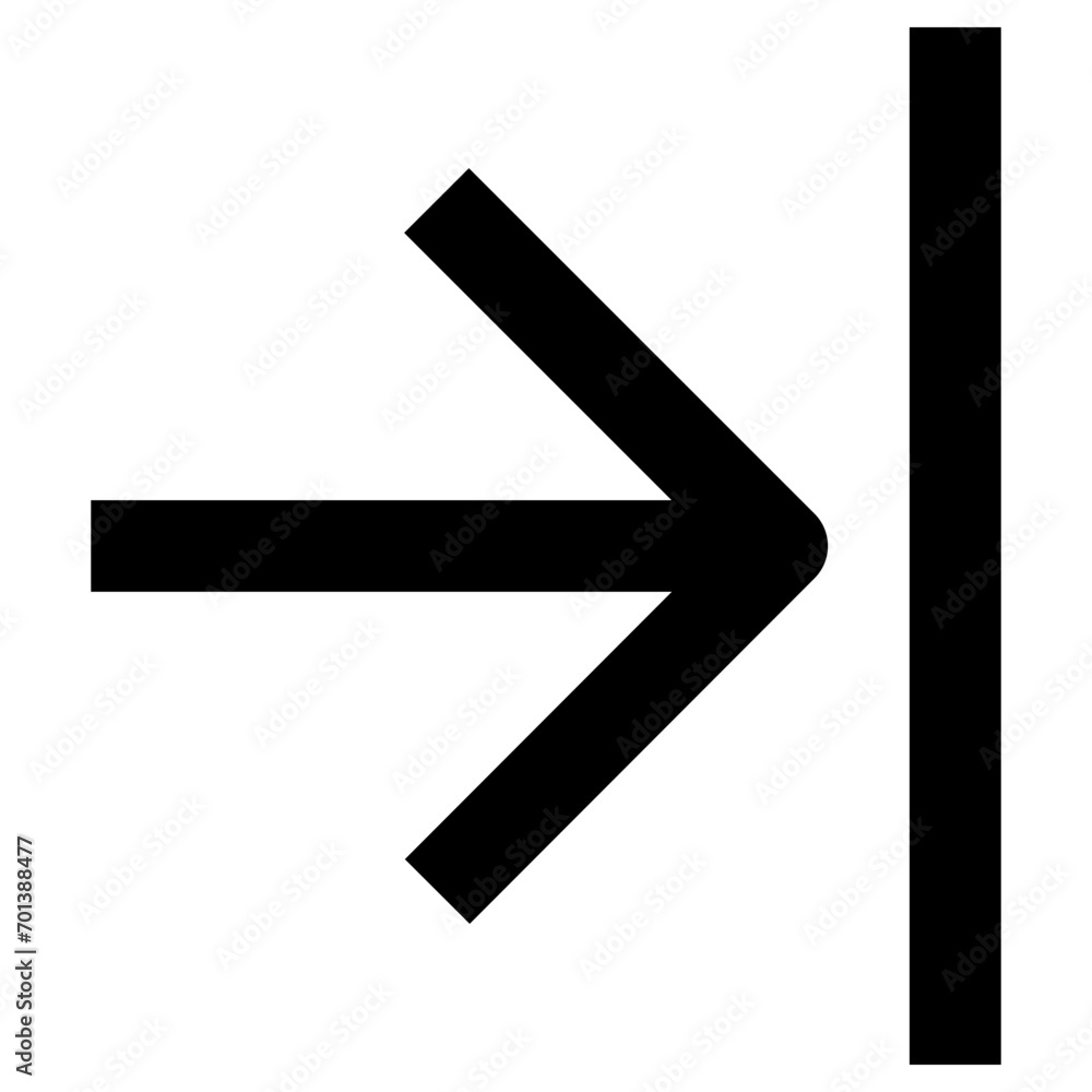 Aufkleber sign in arrow icon in outline style. simple arrow right symbol vector — pixel-perfect icon.
